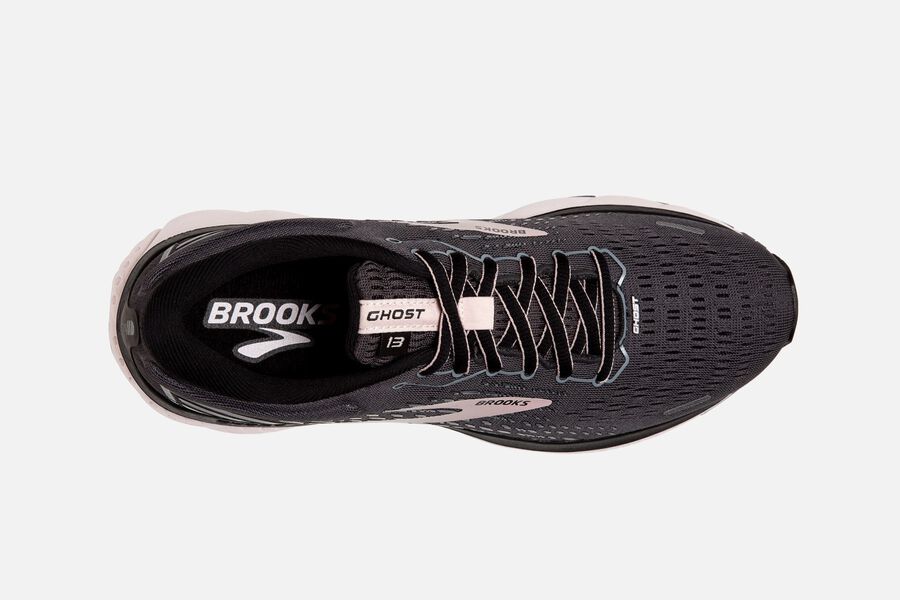 Brooks Israel Ghost 13 Road Running Shoes Womens - Black/Pink - CUI-801453